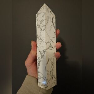 Natural Stone Howlite Tower